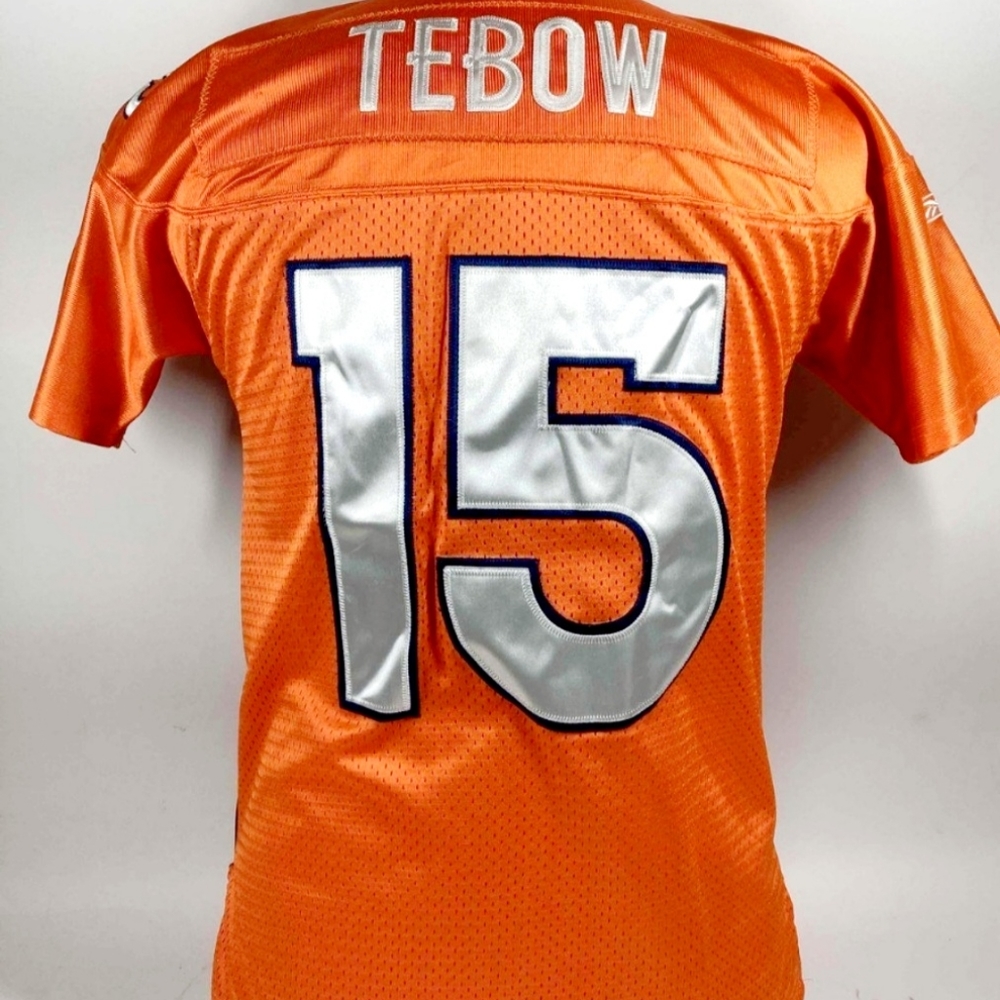 NFL Youth 'Tim Tebow' Denver Broncos Orange Jersey (size L/12-14) - Picture 3 of 6